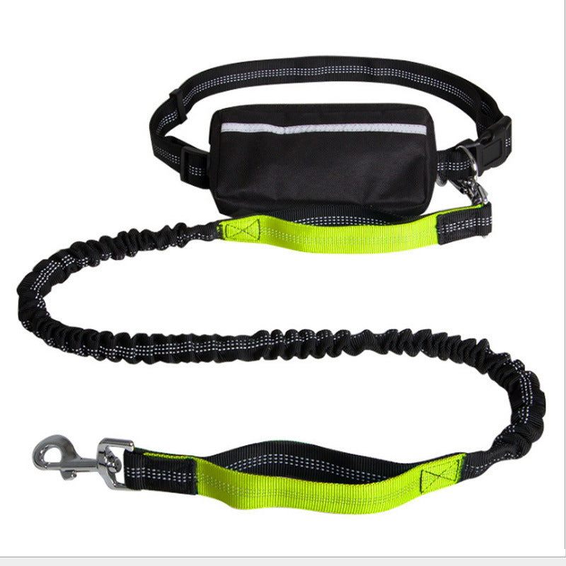 Hands-free Dog Leash Retractable Explosion-proof Reflective Nylon Pet Hand Holding Rope