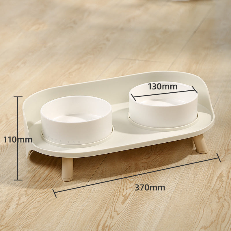 Ceramic Cat Bowl Protect Cervical Vertebra Double Bowl Food Bowl Cat Food Bowl Dog Bowl Dog Bowl Pet Products