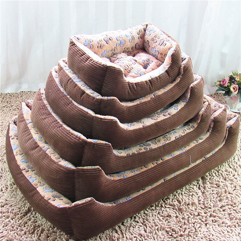 Pet Dog Beds Mats Soft Plush Warm Sofa Kennel Sleep Basket For Small Dogs Cat Cusion Puppy Cat Bed House Supplies