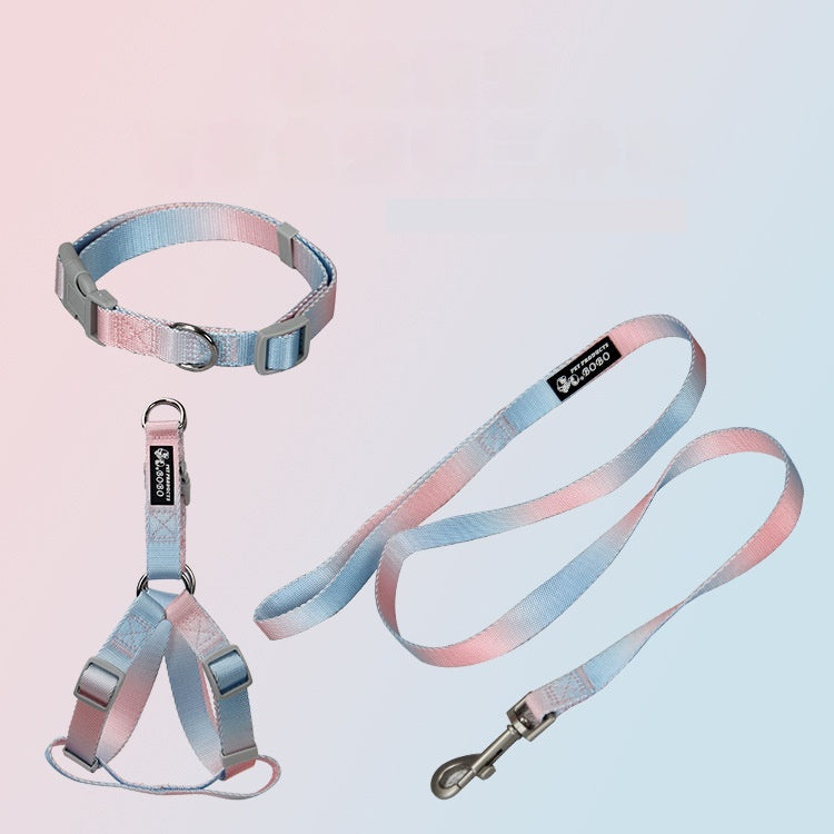 Pet Gradient Color Out Dog Leash Leash Set