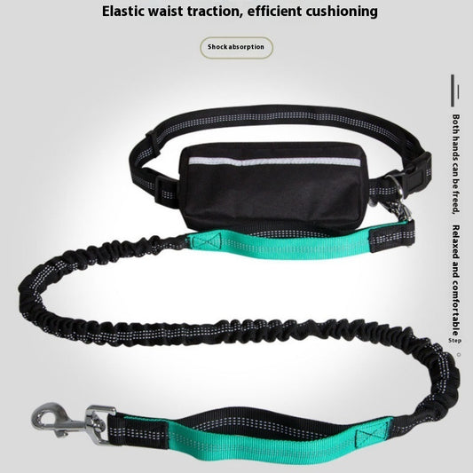 Hands-free Dog Leash Retractable Explosion-proof Reflective Nylon Pet Hand Holding Rope