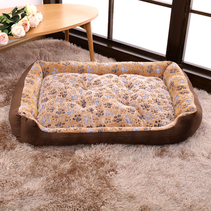 Pet Dog Beds Mats Soft Plush Warm Sofa Kennel Sleep Basket For Small Dogs Cat Cusion Puppy Cat Bed House Supplies