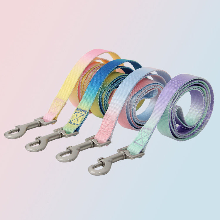 Pet Gradient Color Out Dog Leash Leash Set