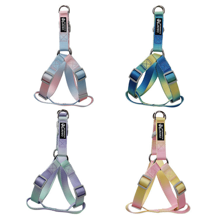 Pet Gradient Color Out Dog Leash Leash Set