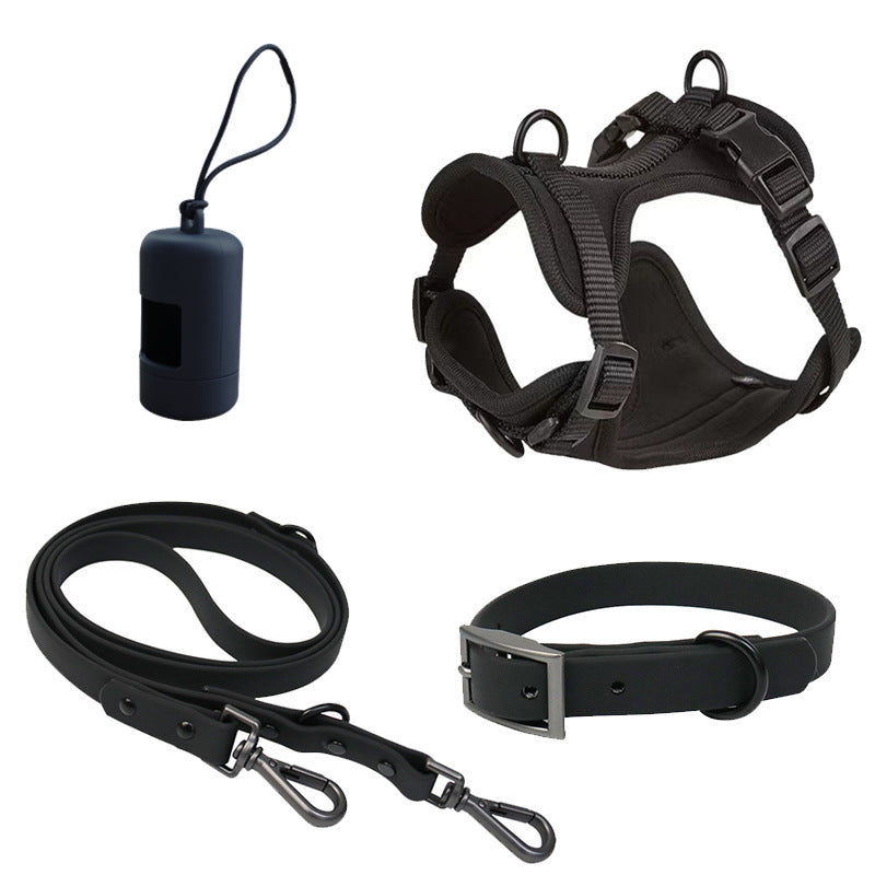 Double Layer Pet Chest Strap Set With PVC Traction Rope