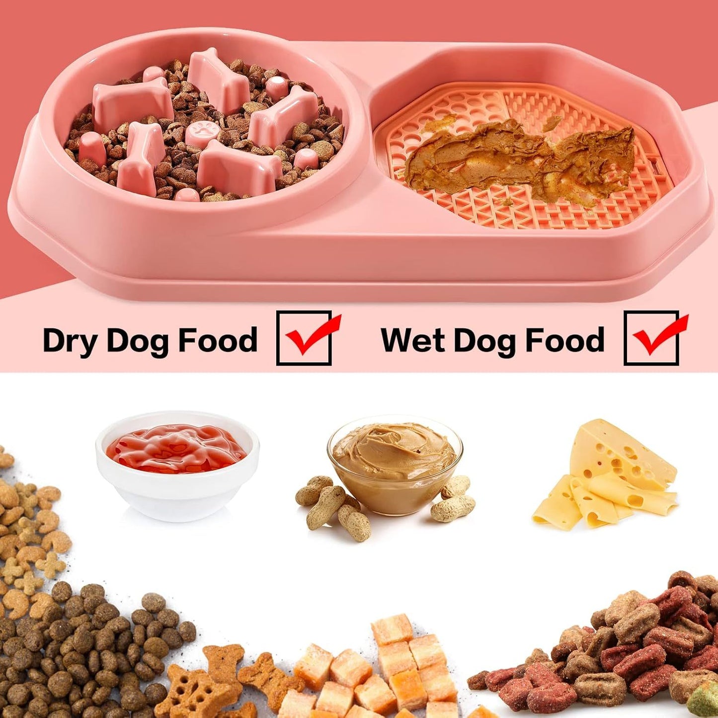 Slow Feeder Dog Bowls Puzzle Anti Gulping Interactive Bloat Durable Preventing Choking Healthy Dogs Bowl