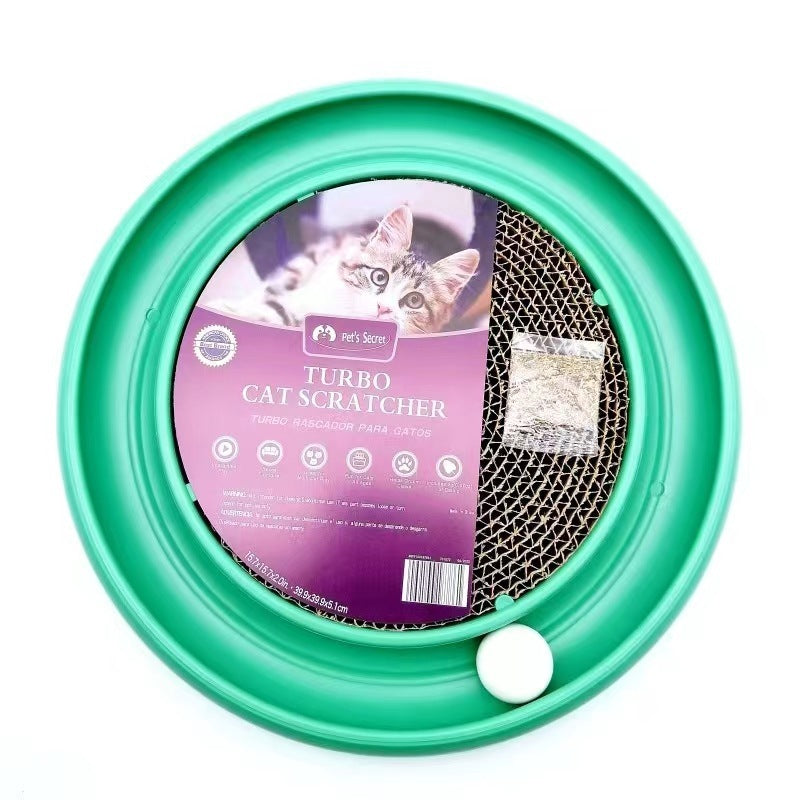 Cat Scratching Board Cat Ball Track Cat Scratchers For Indoor Cats Cat Ball Toy Cat Toys For Bored Indoor Cats For Kitten Mental Physical Exercise With Spare Ball To Prevent Loss