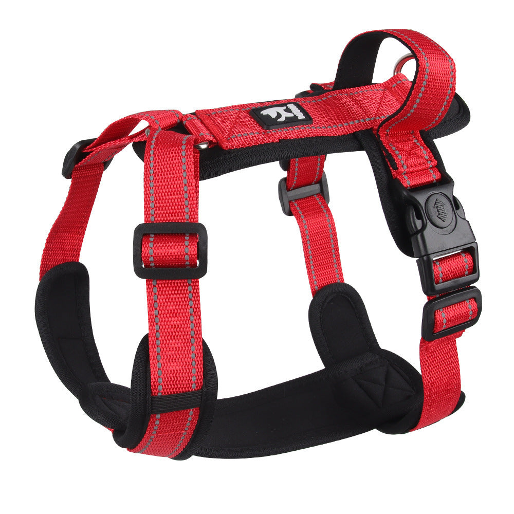 Dog Hand Holding Rope Chest Strap Reflective Vest Explosion-proof Medium Large Dog Pet Traction Dog Leash