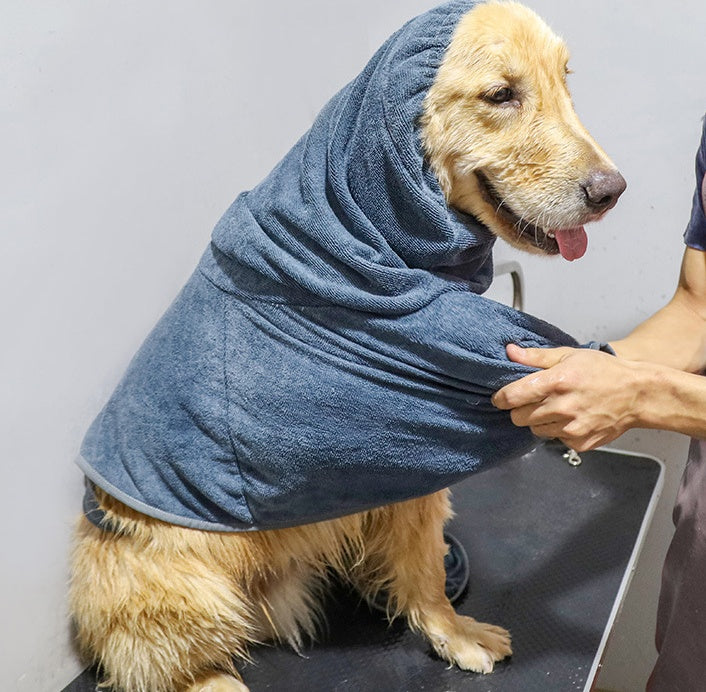 Pet Bathrobe Cotton Dog Towel Is Highly Absorbent